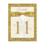 Gold FAUX Glitter Snowflake Table Number Card Postcard