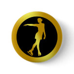GOLD FIGURE SKATER PINS