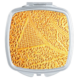 GOLD FILIGREE COMPACT MIRROR