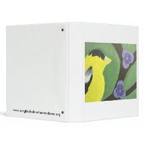 Gold Finch with Violets Binder