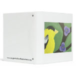 Gold Finch with Violets Binder