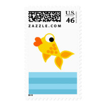 GOLD FINZ THE FISH POSTAGE STAMP by Jill311 GOLD FINZ THE FISH POSTAGE STAMP