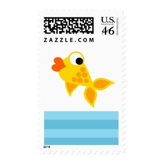 GOLD FINZ THE FISH POSTAGE STAMP stamp