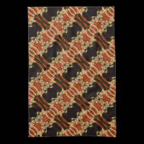 Gold Fire Frills Batik Kitchen Tea Cloth kitchen towels