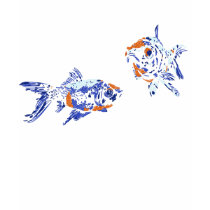 Gold Fish Illustration T-Shirt
