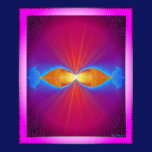 Gold Fish Kiss Poster with Printed Frame