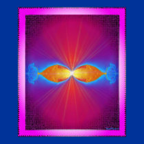 Gold Fish Kiss Poster with Printed Frame