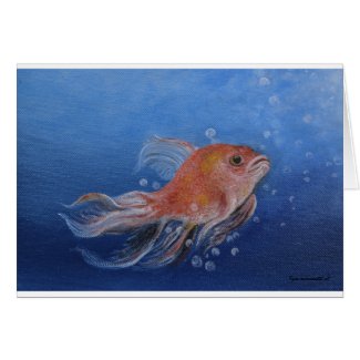 Gold fish original painting on
