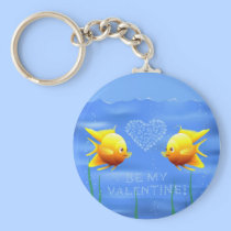 Gold Fish Valentine keychains