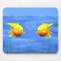 Gold Fish Valentine mousepads