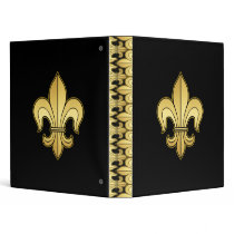 Gold Fleur de lis 3 Ring Binders