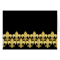 Gold Fleur de lis Greeting Card