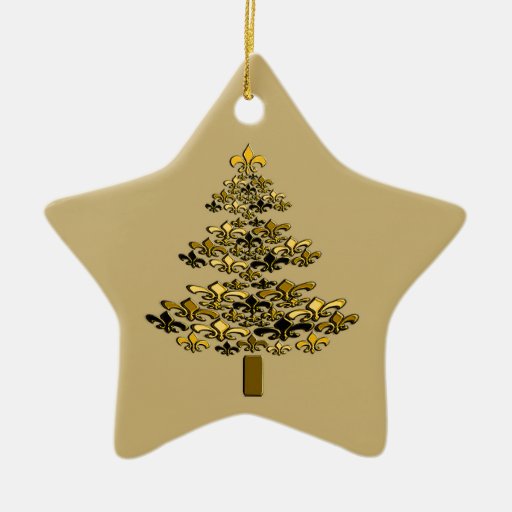 gold fleur de lis christmas tree star ceramic ornament gold fleur de lis christmas tree star ceramic ornament