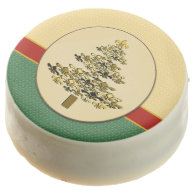 Gold Fleur de Lis Christmas Tree Chocolate Covered Oreo