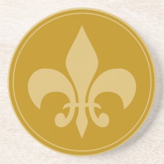 Gold Fleur-De-Lis coaster