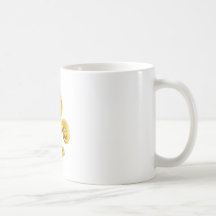 Gold Fleur-de-lis design Coffee Mugs