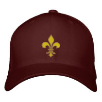 Gold Fleur de lis Embroidered Hat embroidered hats by 777Images Gold Fleur de lis Embroidered Hat embroidered hats