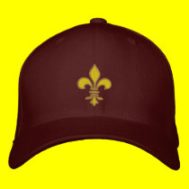 Gold Fleur de lis Embroidered Hat embroidered hats