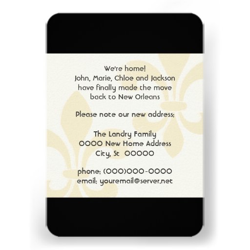 Gold Fleur de Lis Key Moving Announcement