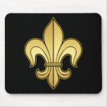 Gold Fleur de lis mousepads