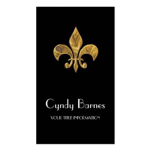Gold Fleur de  Lis on Any Color Background Business Card Templates