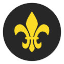 Gold Fleur de Lis stickers