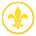 Gold Fleur de Lis stickers