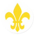 Gold Fleur de Lis stickers