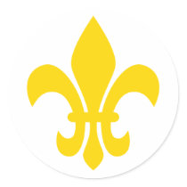 Gold Fleur de Lis stickers