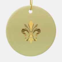 Gold fleur de lys ornament