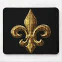 Gold Fleur Mousepad by Method77 Gold Fleur Mousepad
