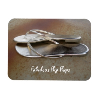 Gold Flip Flops Magnet