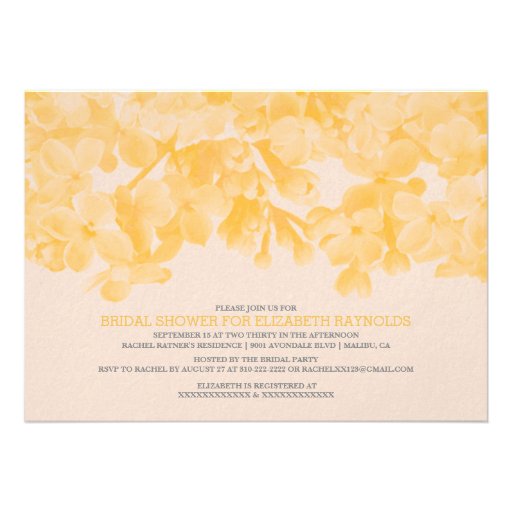 Gold Floral Bridal Shower Invitations