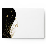 Gold Floral Curved Envelope