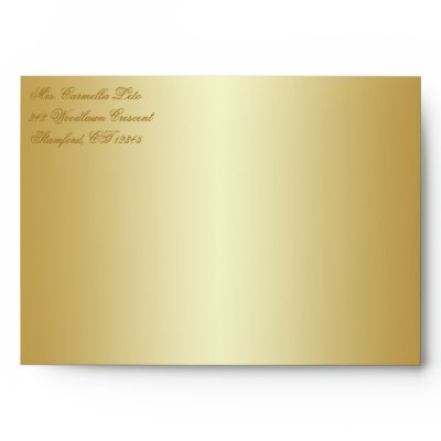 Gold Floral Envelope fits 5x7 Size Products