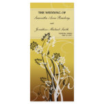 Gold Floral Wedding Program - Church Program rack cards
