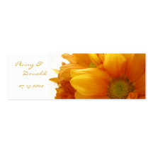 Gold Flower Bookmark - Customized Business Card Template