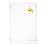 Gold Flower Stationary Custom Stationery