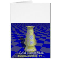 Gold Flower Vase I (card)