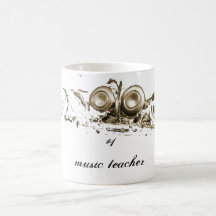 gold flute, #1 music teacher coffee mugs