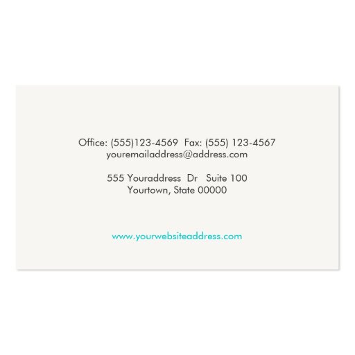 Gold Foil and Black Linen Look Cosmetology Chic Business Card Templates (back side)