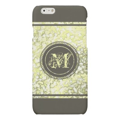 Gold Foil and Dark Taupe Brown Matte iPhone 6 Case
