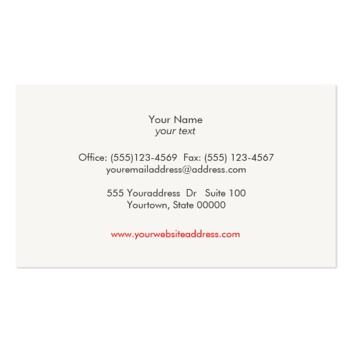 Gold Foil and Red Black Linen Look Cosmetology Business Card Templates (back side)