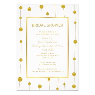 Gold foil beads modern wedding bridal shower