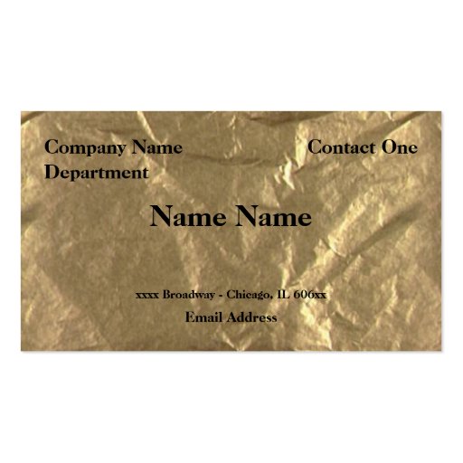Gold Foil Business Card Template (front side)