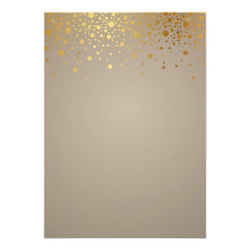 Gold Foil Confetti Dots Modern Wedding Invitation