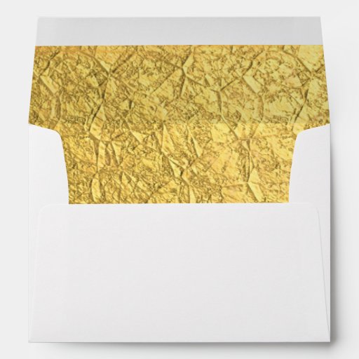 Gold FoilEffect lined Envelope Zazzle