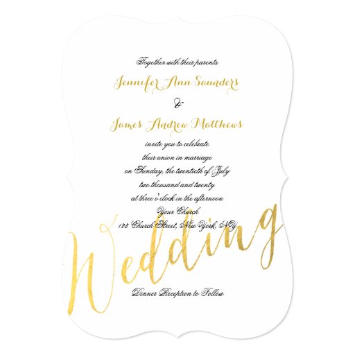 Gold Foil Glamor | Elegant Wedding Invitations