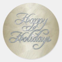Gold Foil Happy Holidays Diamond Sticker