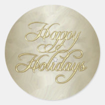 Gold Foil Happy Holidays Diamond Sticker